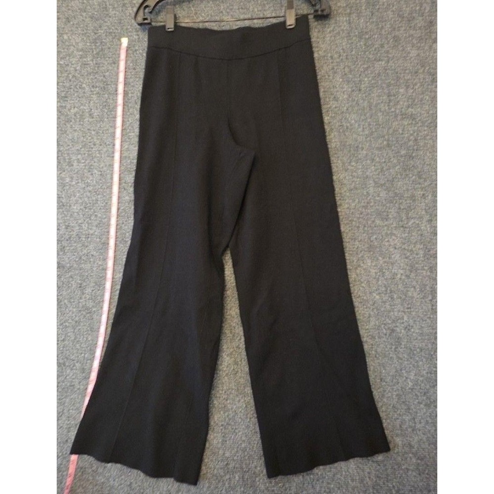Babaton Aritzia Dress Pants Womens M Black Knit Wide Leg Pull On Waist Stretch
